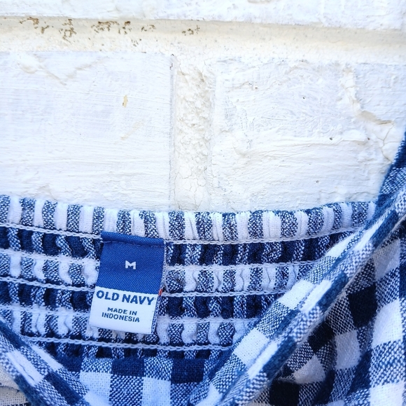 Old Navy Gingham Linen Blend Dress - Picture 3 of 5